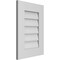 Ekena Millwork Vertical Surface Mount PVC Gable Vent: Non-Functional, w/ 3-1/2"W x 1"P Standard Frame, 16"W x 22"H GVPVE16X2201SN - alternate 2